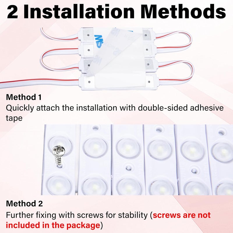 ecocstm 60 Led Van Interior Light Kits, 12V Led Light Strip, Cargo Van Accessories, Ceiling Work Lights Kit, Enclosed Trailer Lights for Truck Vans RV Boats Caravans, 20 Modules(White) - Image 5